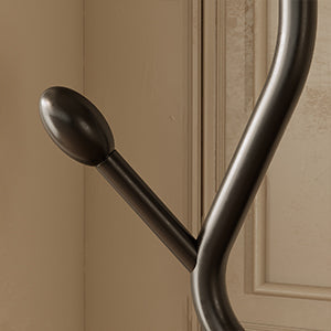 Tree-shaped coat rack stand,Metal coat tree with 8 Hooks and sturdy cast iron base,Heavy Duty coat rack freestanding coat hanger stand for Clothes Hats Scarfs Purses (black)